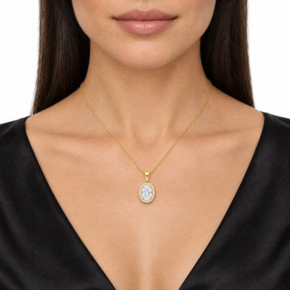Valencia 18K Gold Plated 925 Sterling Silver Cubic Zirconia Necklace