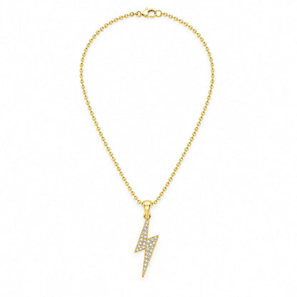 Volta 18K Gold Plated 925 Sterling Silver Cubic Zirconia Necklace