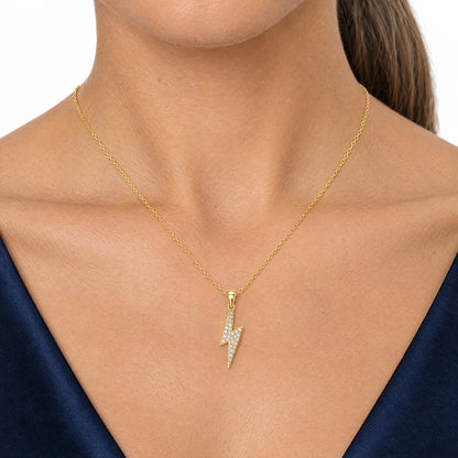 Volta 18K Gold Plated 925 Sterling Silver Cubic Zirconia Necklace