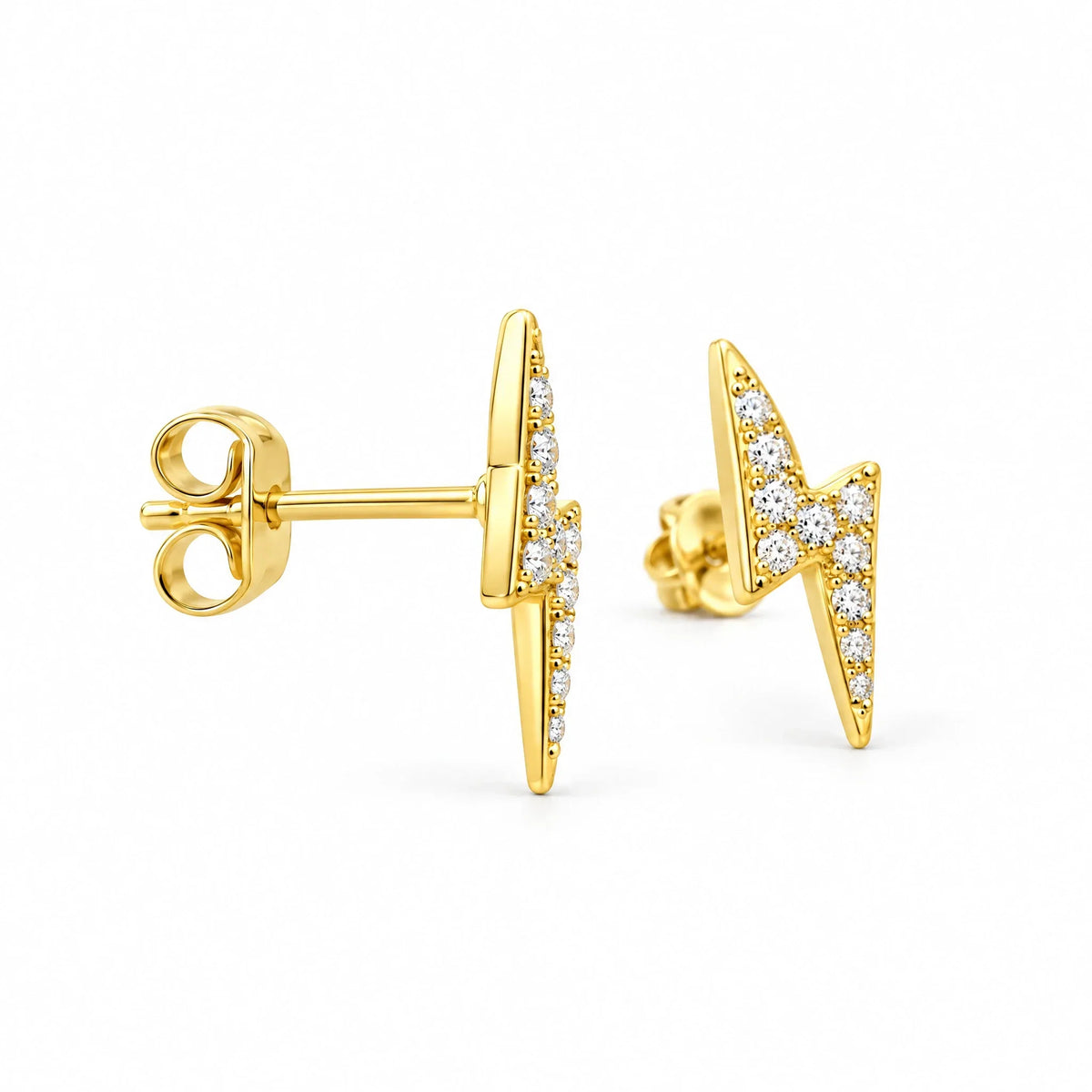 Volta 18K Gold Plated 925 Sterling Silver Cubic Zirconia Earrings