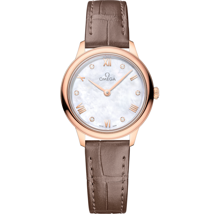 Omega De Ville Prestige 27.5 mm Sedna™ Gold White Dial Strap 434.53.28.60.55.001