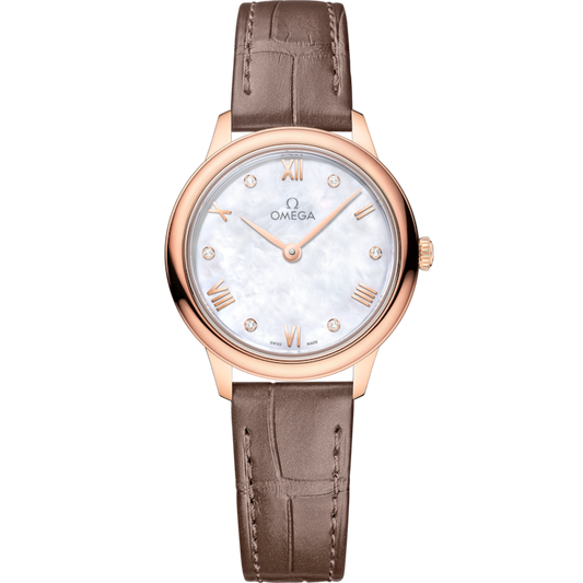 Omega De Ville Prestige 27.5 mm Sedna™ Gold White Dial Strap 434.53.28.60.55.001
