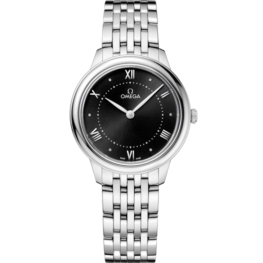 Omega De Ville Prestige 30 mm Steel Black Dial Bracelet 434.10.30.60.01.001