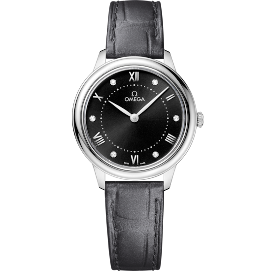 Omega De Ville Prestige 30 mm Steel Black Dial Strap 434.13.30.60.51.001