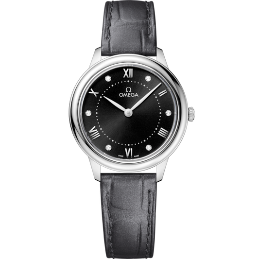 Omega De Ville Prestige 30 mm Steel Black Dial Strap 434.13.30.60.51.001