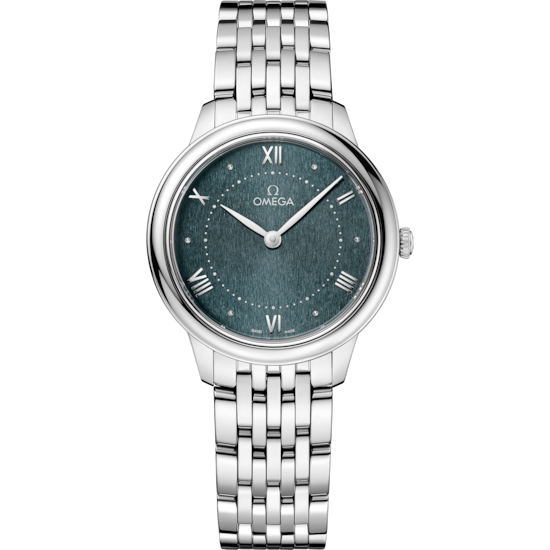 Omega De Ville Prestige 30 mm Steel Green Dial Bracelet 434.10.30.60.10.001