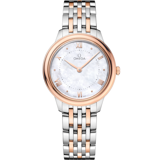 Omega De Ville Prestige 30 mm Steel Sedna™ Gold White Dial Bracelet 434.20.30.60.05.001