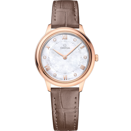 Omega De Ville Prestige 30 mm Sedna™ Gold White Dial Strap 434.53.30.60.55.001