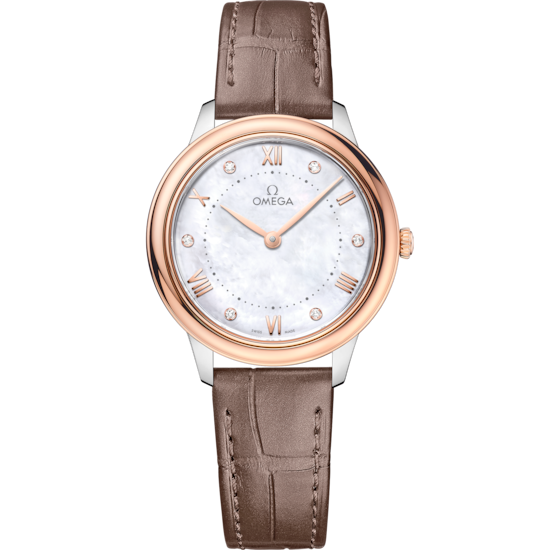 Omega De Ville Prestige 30 mm Steel Sedna™ Gold White Dial Strap 434.23.30.60.55.001