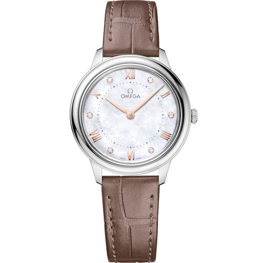 Omega De Ville Prestige 30 mm Steel White Dial Strap 434.13.30.60.55.001