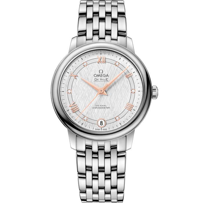 Omega De Ville Prestige 32.7 mm Steel Silver Dial Bracelet 424.10.33.20.52.001