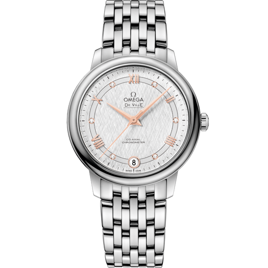 Omega De Ville Prestige 32.7 mm Steel Silver Dial Bracelet 424.10.33.20.52.001