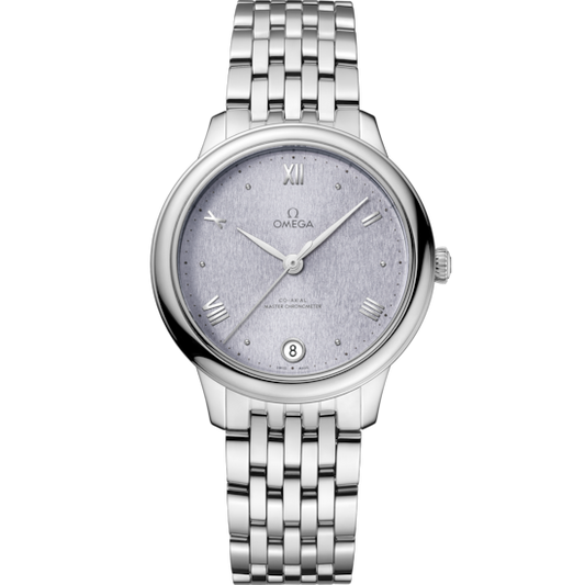 Omega De Ville Prestige 34 mm Steel Blue Dial Bracelet 434.10.34.20.03.001