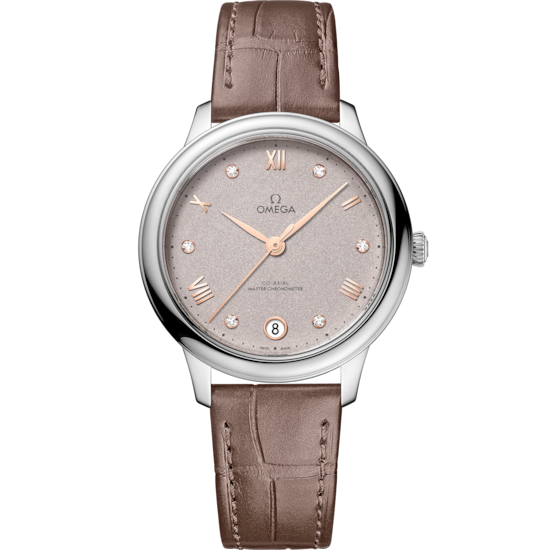 Omega De Ville Prestige 34 mm Steel Grey Dial Strap 434.13.34.20.52.002