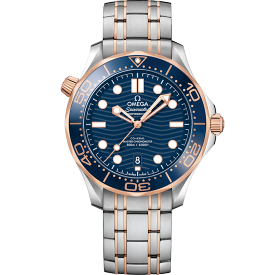 Omega Seamaster Diver 300M 42 mm Rose Gold Blue Dial Bracelet 210.20.42.20.03.002