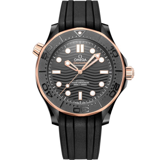 Omega Seamaster Diver 300M 43.5 mm Black Ceramic Black Dial Strap 210.62.44.20.01.001