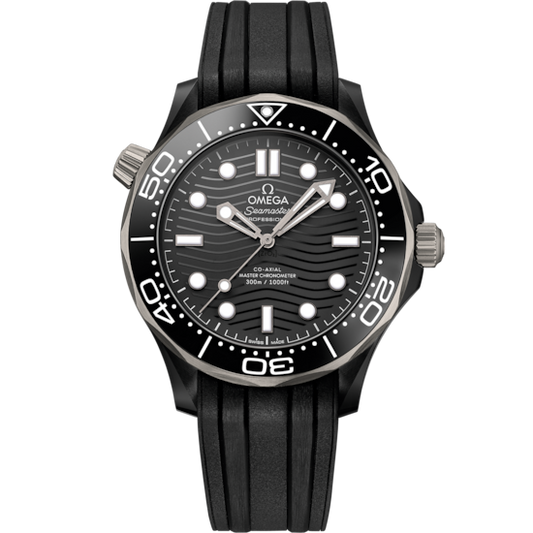 Omega Seamaster Diver 300M 43.5 mm Black Ceramic Black Dial Strap 210.92.44.20.01.001