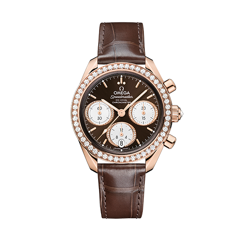 Omega Speedmaster 38 38 mm Rose Gold Brown Dial Strap 324.58.38.50.63.001