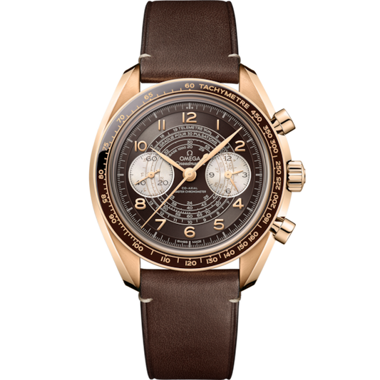 Omega Speedmaster Chronoscope 43 mm Bronze Gold Brown Dial Strap 329.92.43.51.10.001