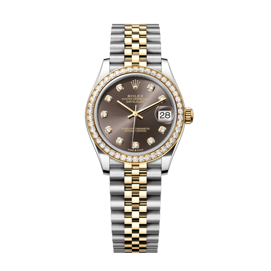 Rolex Datejust 31 mm Dark Grey Diamond Oystersteel Yellow Gold Jubilee 278383rbr-0022