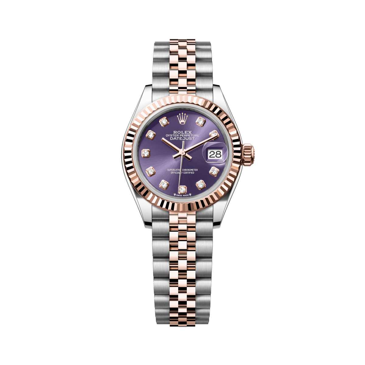 Rolex Lady-Datejust 28 mm Aubergine Diamonds Jubilee 279171-0015