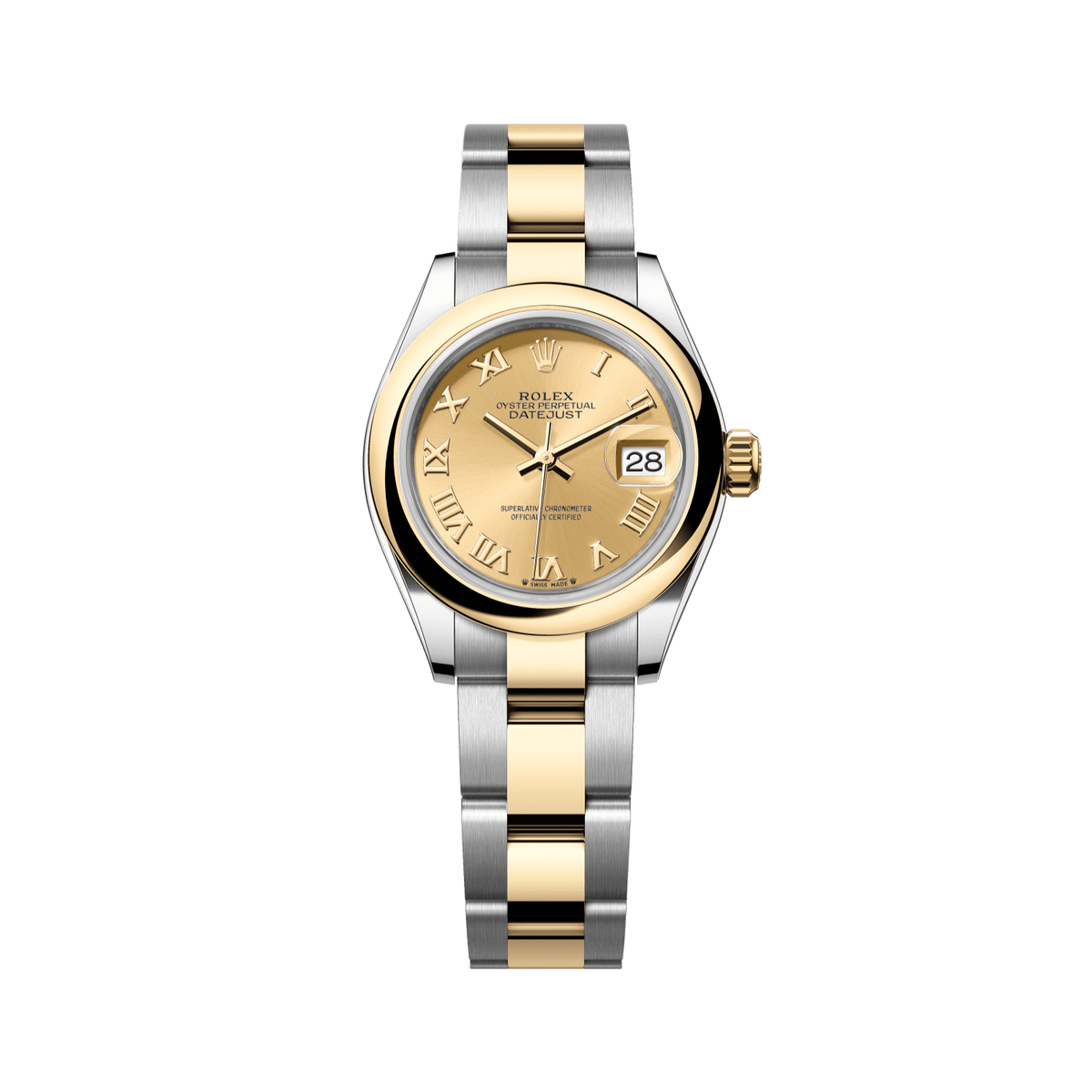 Rolex Lady-Datejust 28 mm 18 kt Yellow Gold Champagne Oyster 279163-0010