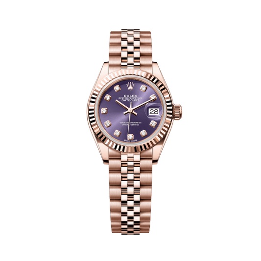 Rolex Oyster 28 mm Aubergine Diamonds 18k Everose Jubilee 279175-0020
