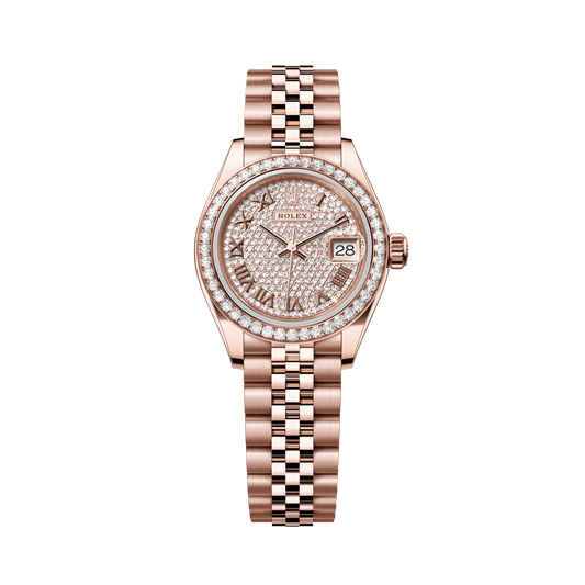 Rolex Oyster 28 mm Diamond-Paved 18k Everose Gold Jubilee 279135rbr-0022