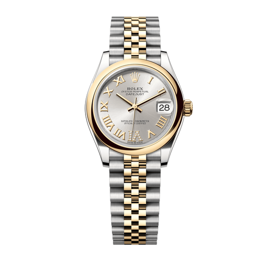 Rolex Oyster 31 mm Silver Diamond Oystersteel Yellow Gold Jubilee 278243-0004