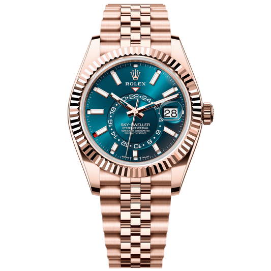 Rolex Sky-Dweller 42 mm Blue-Green 18k Everose Gold Jubilee 336935-0005