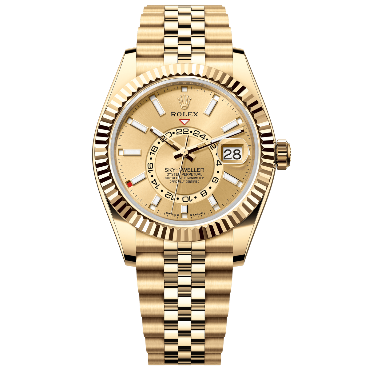 Rolex Sky-Dweller 42 mm Champagne 18k Yellow Gold Jubilee 336938-0004