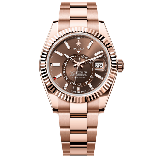 Rolex Sky-Dweller 42 mm Chocolate Dial 18 kt Everose Gold Oyster 336935-0002