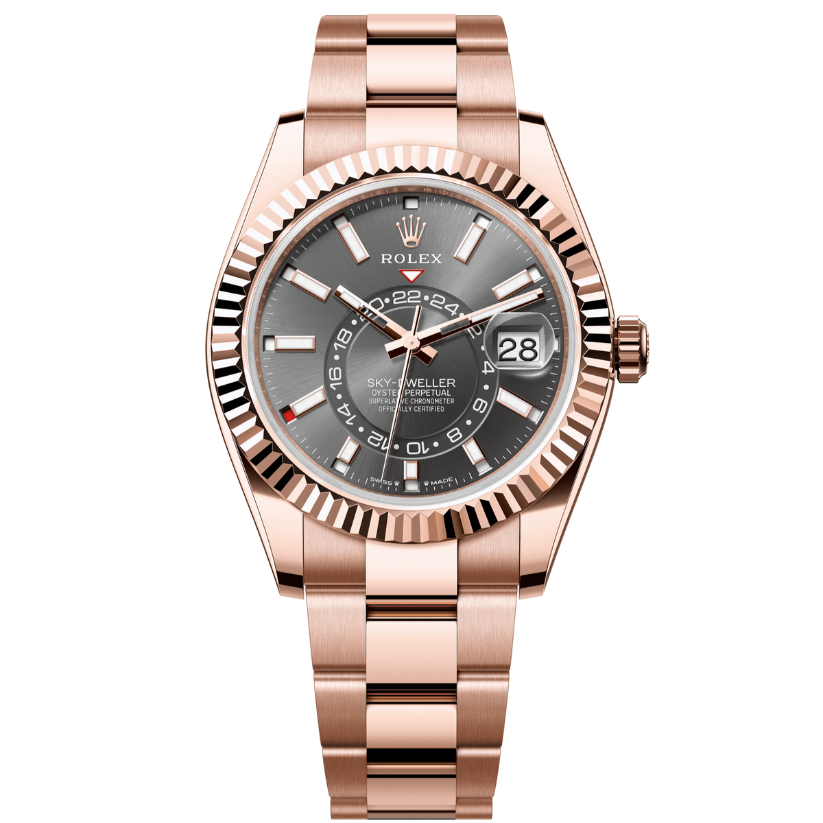 Rolex Sky-Dweller 42 mm Slate 18k Everose Gold Oyster 336935-0004