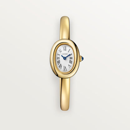 Cartier Baignoire Mini Yellow Gold Silver Dial Bracelet WGBA0045