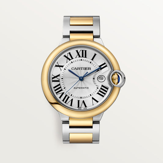Cartier Ballon Bleu 42 mm Steel Yellow Gold Dial Bracelet W2BB0039