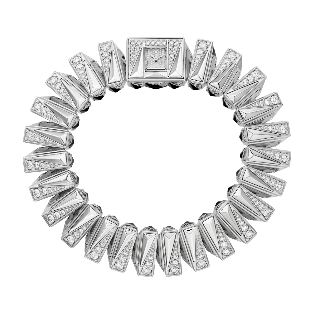 Cartier Libre 99.95 x 84.75 mm White Gold Diamond Dial Bracelet HPI01566