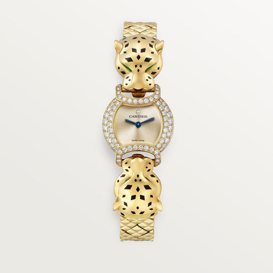Cartier Panthère 22.2 mm Yellow Gold Golden Dial Bracelet HPI01441