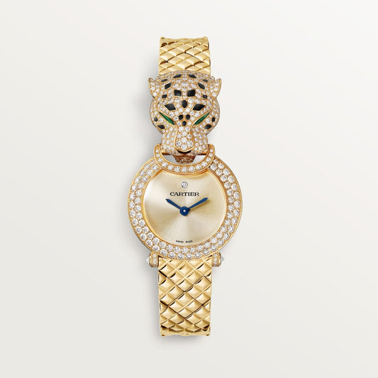 Cartier Panthère 23.6 mm Yellow Gold Golden Dial Bracelet HPI01509