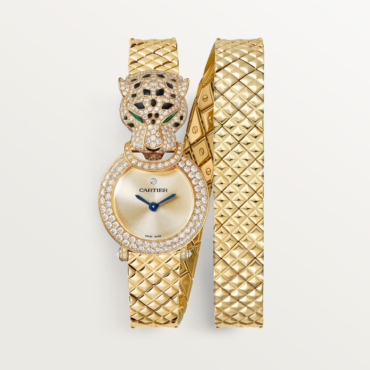 Cartier Panthère 23.6 mm Yellow Gold Golden Dial Bracelet HPI01511