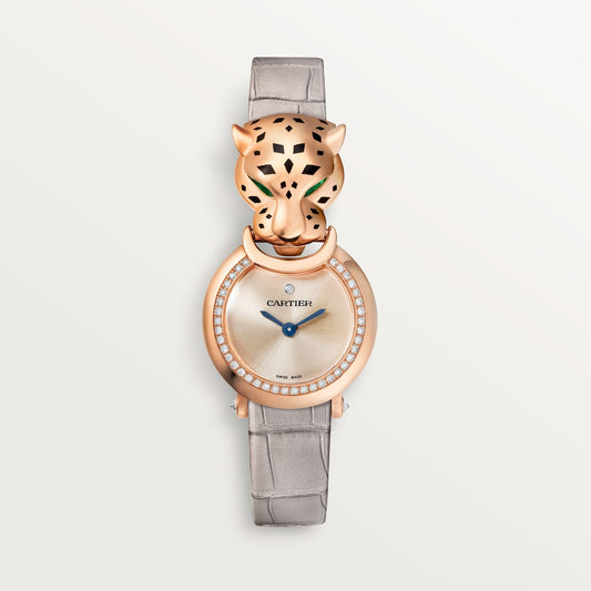 Cartier Panthère 23.6 mm Rose Gold Pink Dial Strap HPI01379
