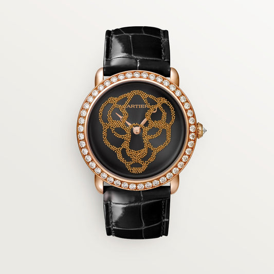 Cartier Panthère 37 mm Black Lacquer Rose Gold Strap HPI01259
