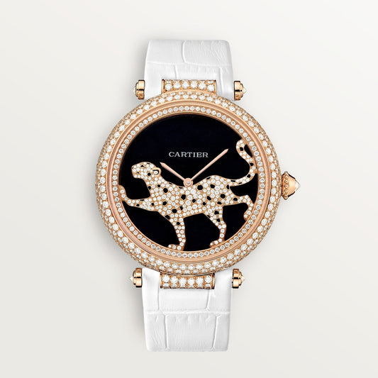Cartier Panthère 42.75 mm Rose Gold Dark Purple Dial Strap HPI00684