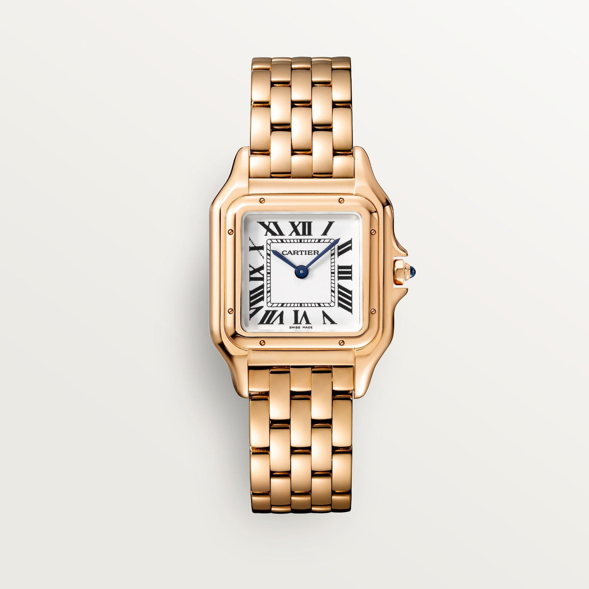 Cartier Panthere Medium Rose Gold Silver Dial Bracelet WGPN0007