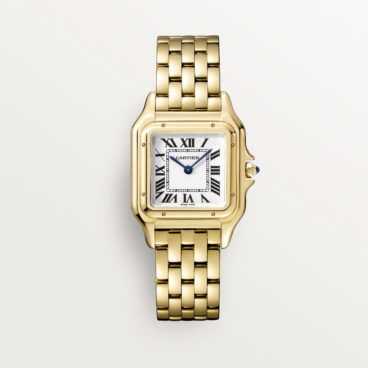 Cartier Panthère Medium 29 mm Yellow Gold Silver Dial Bracelet WGPN0045