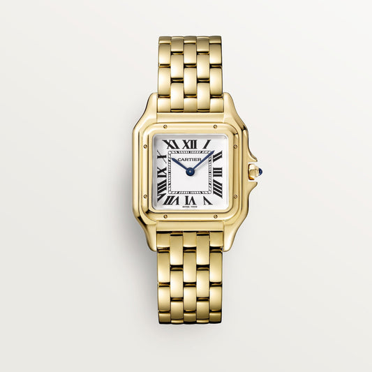 Cartier Panthère Medium 29 mm Yellow Gold Silver Dial Bracelet WGPN0045