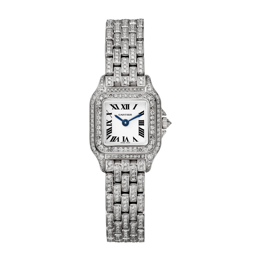 Cartier Panthère 25 mm x 20 mm White Gold Silver Dial Bracelet HPI01641