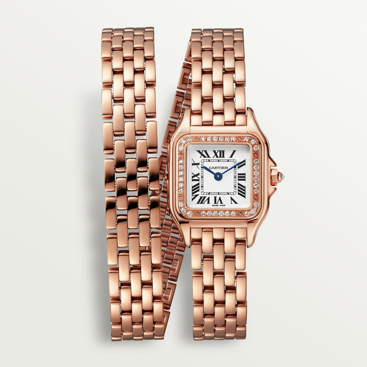 Cartier Panthère Small Rose Gold Silver Dial Bracelet WJPN0051