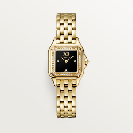 Cartier Panthère 22 mm Yellow Gold Black Dial Bracelet WJPN0053