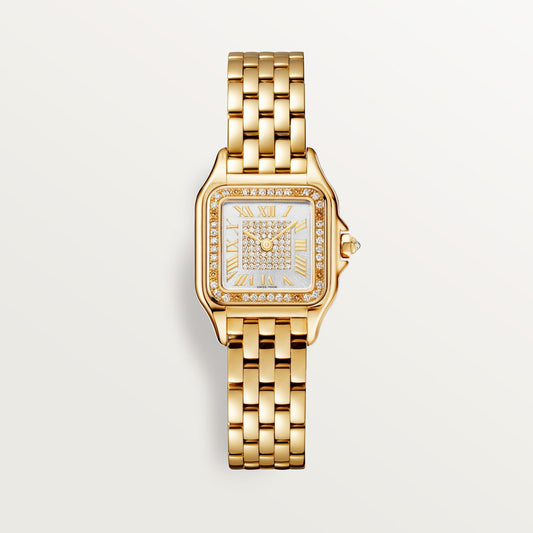 Cartier Panthère Small Yellow Gold Silver Dial Bracelet WJPN0042