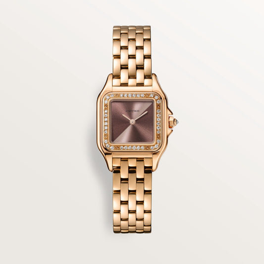 Cartier Panthère Small Rose Gold Golden Dial Bracelet WJPN0035